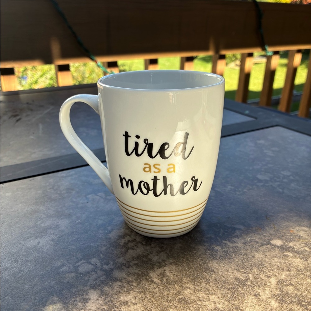 White and Gold Ceramic Mug